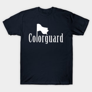 Colorguard Flag White Text T-Shirt